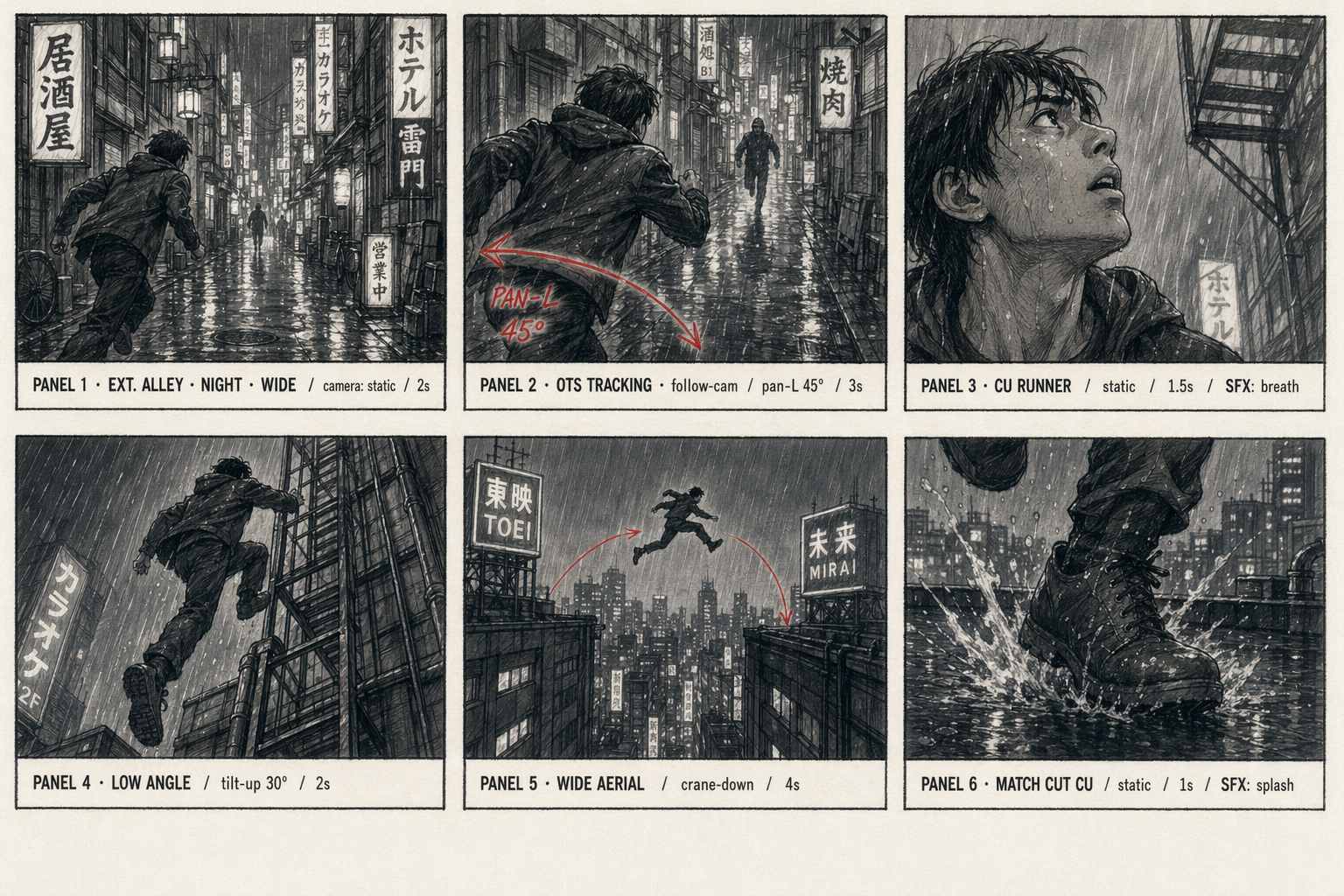 GPT-Image-2 Case · Professional 6-Frame Film Storyboard