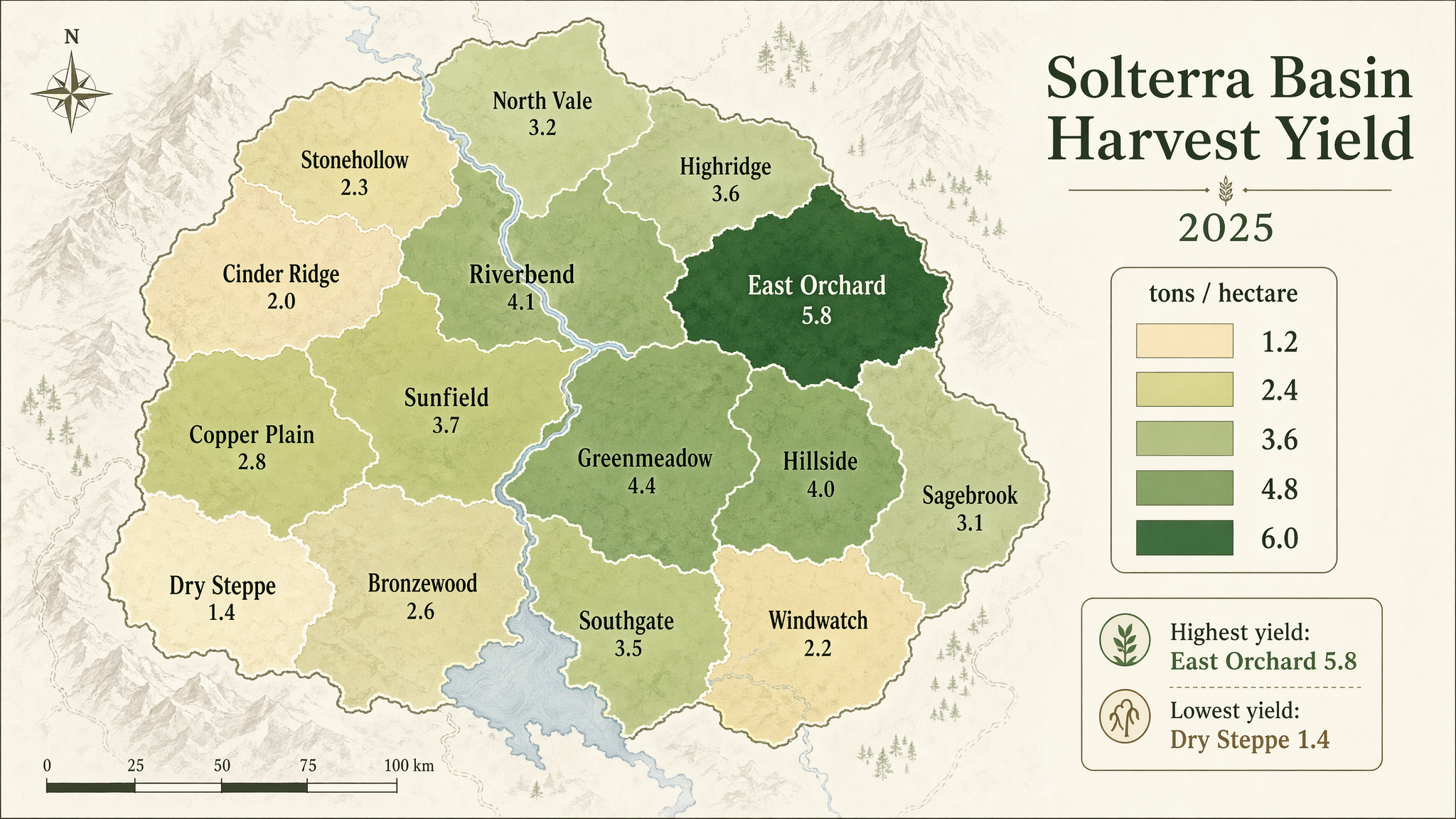 GPT-Image-2 Case · Geographic Graded Yield Map