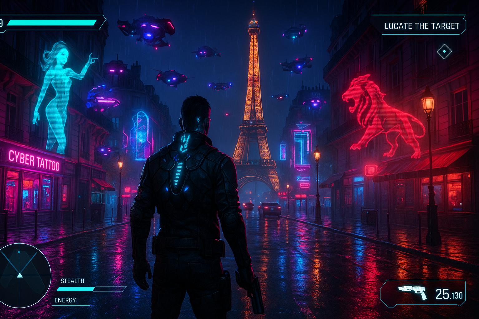GPT-Image-2 Case · Cyberpunk European Action HUD