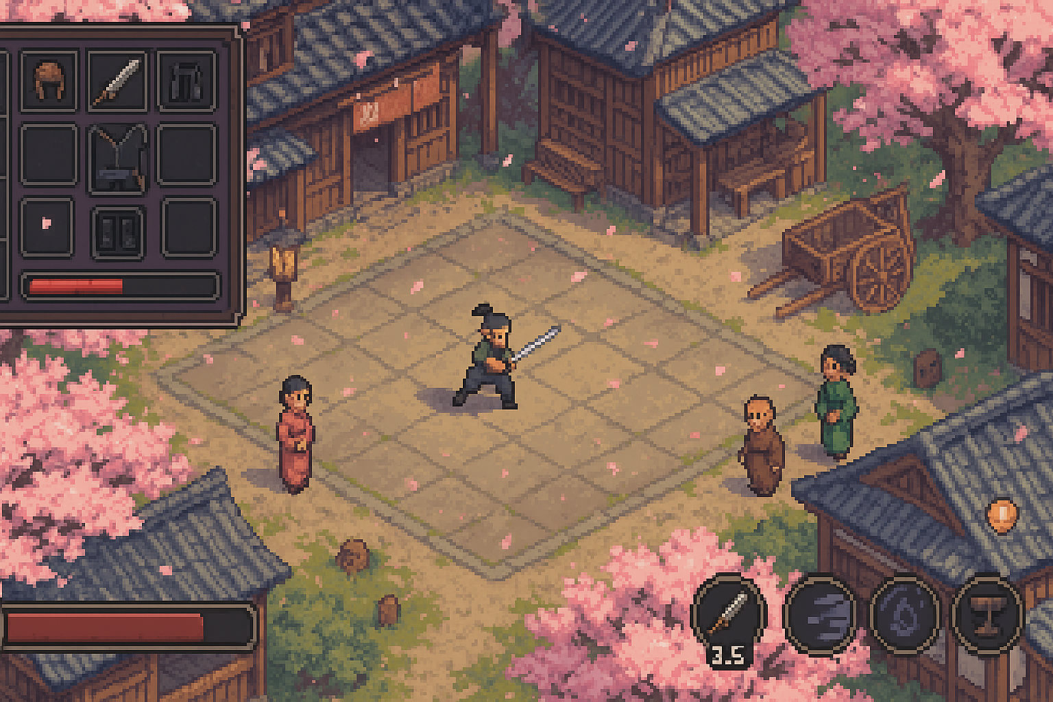 GPT-Image-2 Example · Retro Japanese Town Pixel RPG