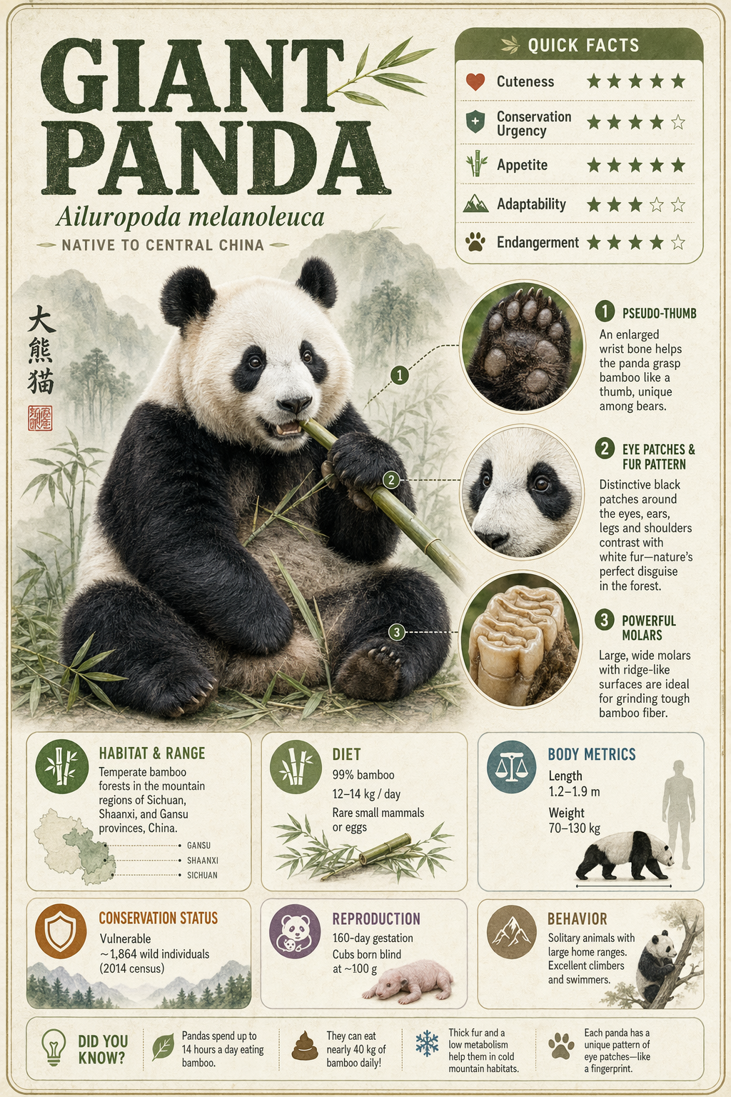 GPT-Image-2 Case · Encyclopedia Field Guide (Giant Panda)